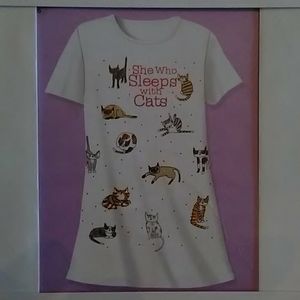 COPY - She Who Sleeps with Cats Sleepshirt